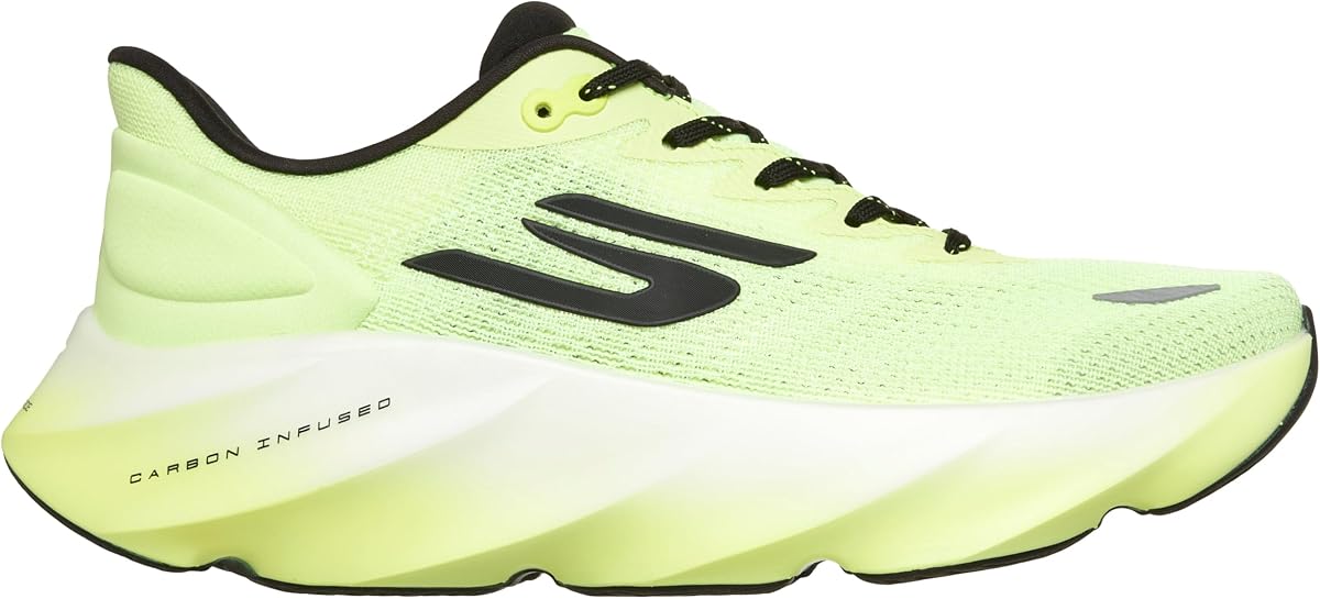 Zapatillas Skechers Aero Burst para hombre | Amortiguación Hyper Burst Ice, placa H con infusión de carbono, plantilla con ajuste de arco, suela de goma Goodyear, lavable a máquina