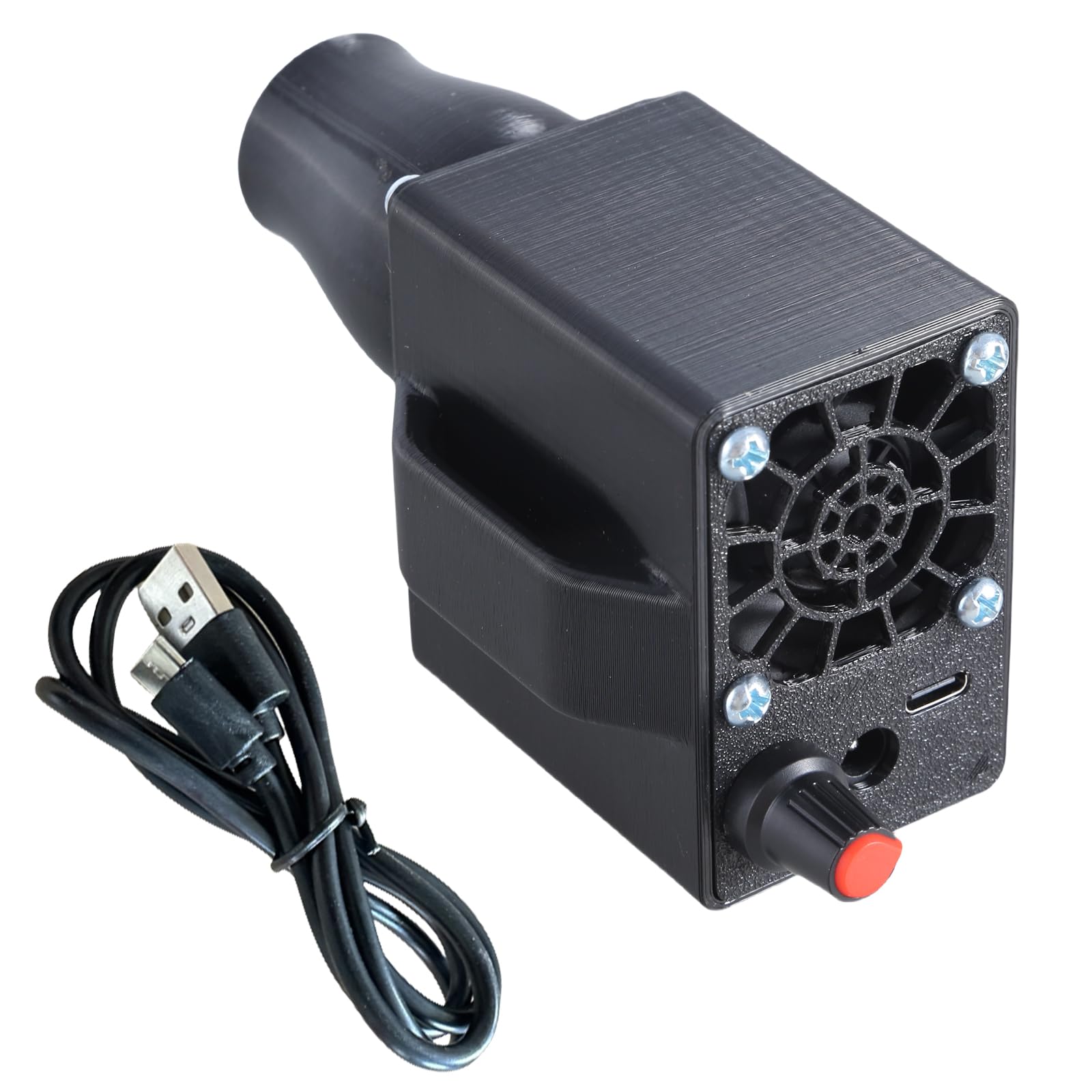 Yhplxyuus Round Mouth Electric Bellows Portable Barbecue Tool Air Blower Charcoal Starter 16000Rpm Fireplaces Bellows Fan Air Fan
