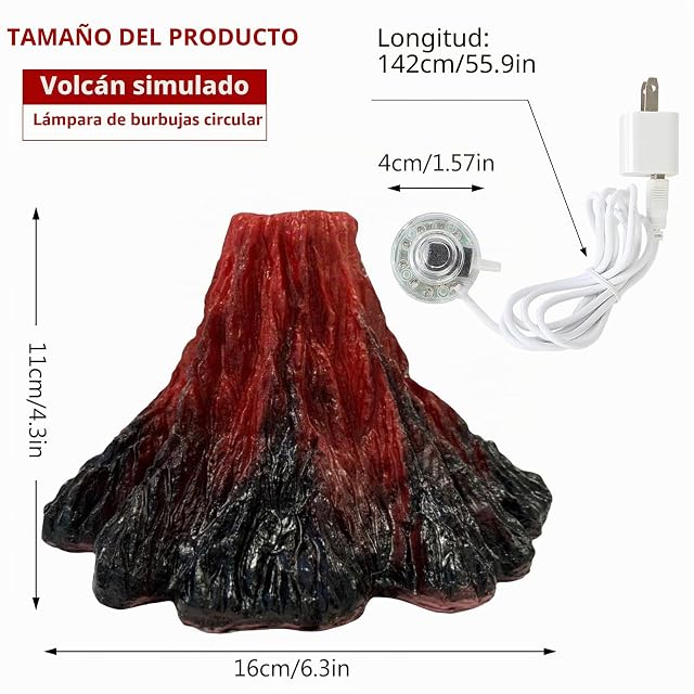 Foto 2 de 7 de Kit de Acuario Volcán Adorno Volcán, Decoración de Acuario, Decoración Volcán Acuario
