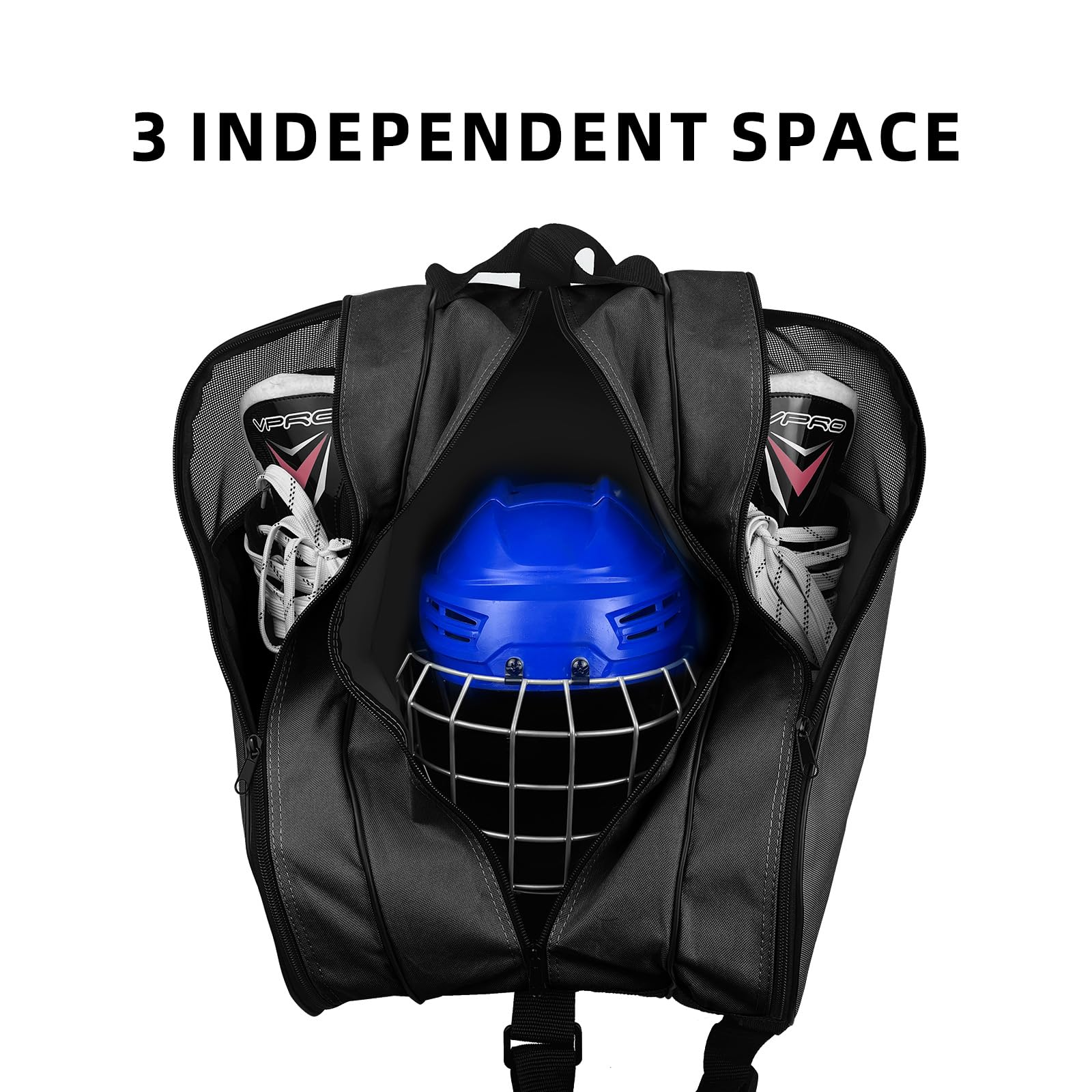 VPRO Schlittschuhtasche,Roller Skate Bag, Inline Bag, Ice Skate Bag, Skate Bag for Children/Adults, mit Tragegurt und Reißverschluss