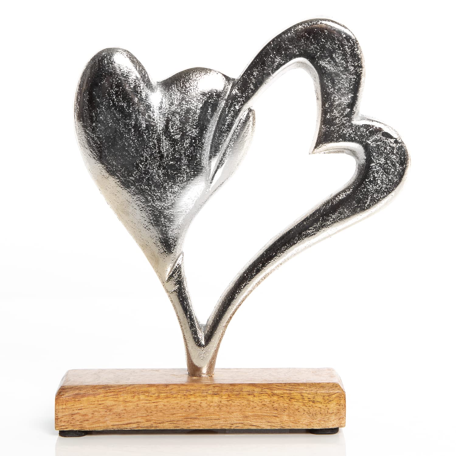 Logbuch-Verlag Herz-Skulptur 22 cm – Geburtstag Hochzeit Liebe | Tischdeko Festlich klassischer Hingucker Wohnzimmer Fenster