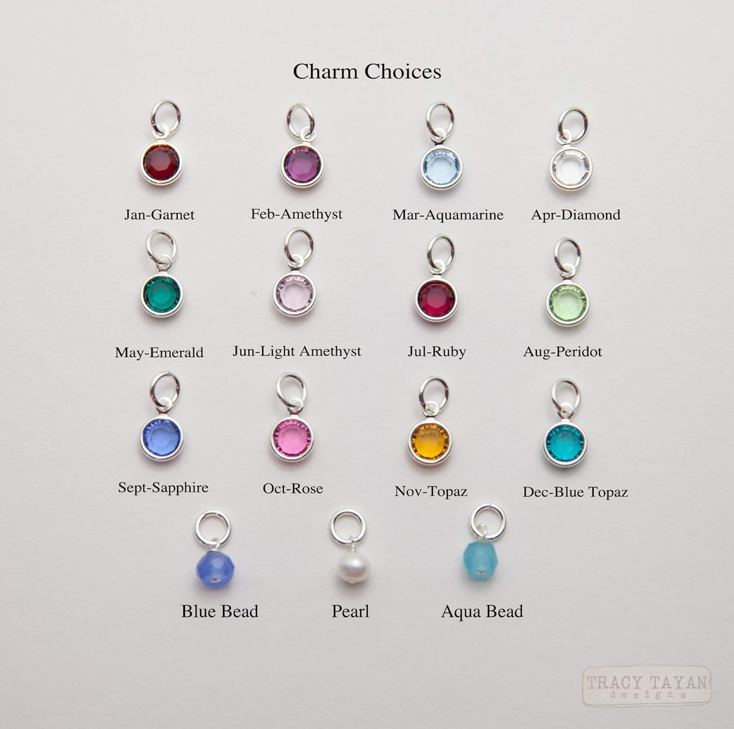 Personalized Grandma Necklace - Custom Birthstone Charm Colors - Engraved Disc - Grandmothers Christmas Gift - Mother's Day Gift - in Sterling Silver - Image 5