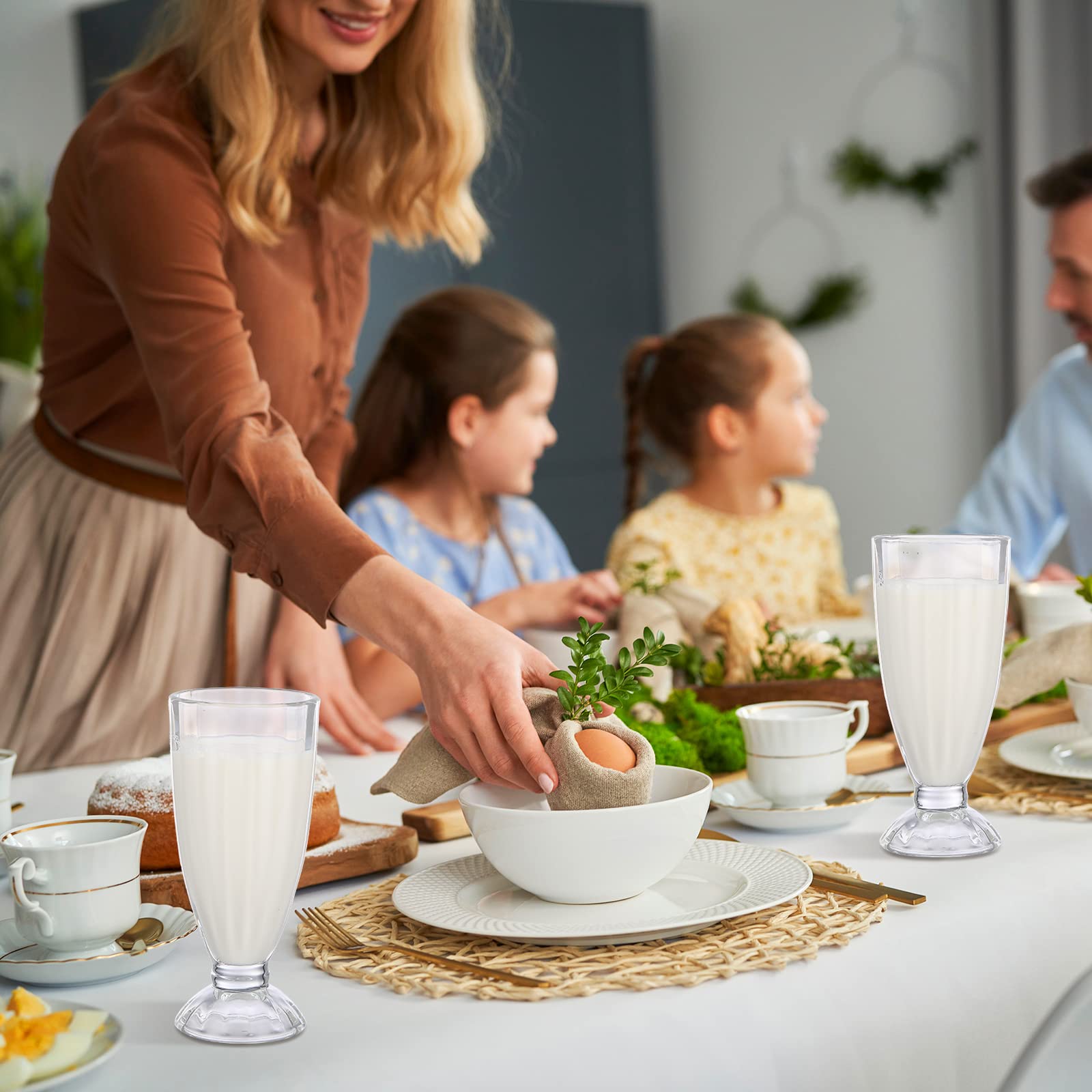 Amazon | ミルクシェイクグラス 12オンス 足付き アイスクリームグラス