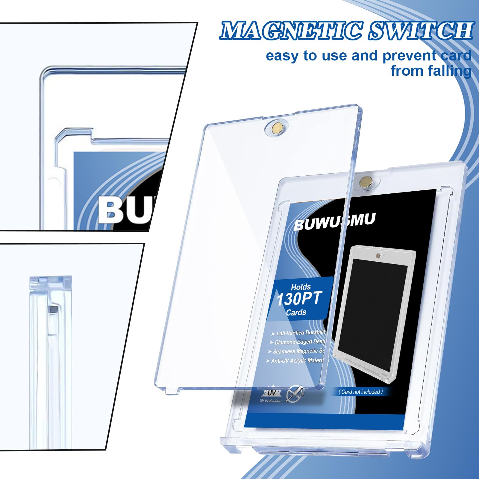 Aazon.co: 80 Pcs 130 Pt Acrylic Agnetic Card Holders, 2.5 X 3.54