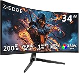 Z‑Edge Monitor Gaming 34 pollici Curvo UWQHD 1440p VA 200 Hz 1 ms FreeSync Nero - 1