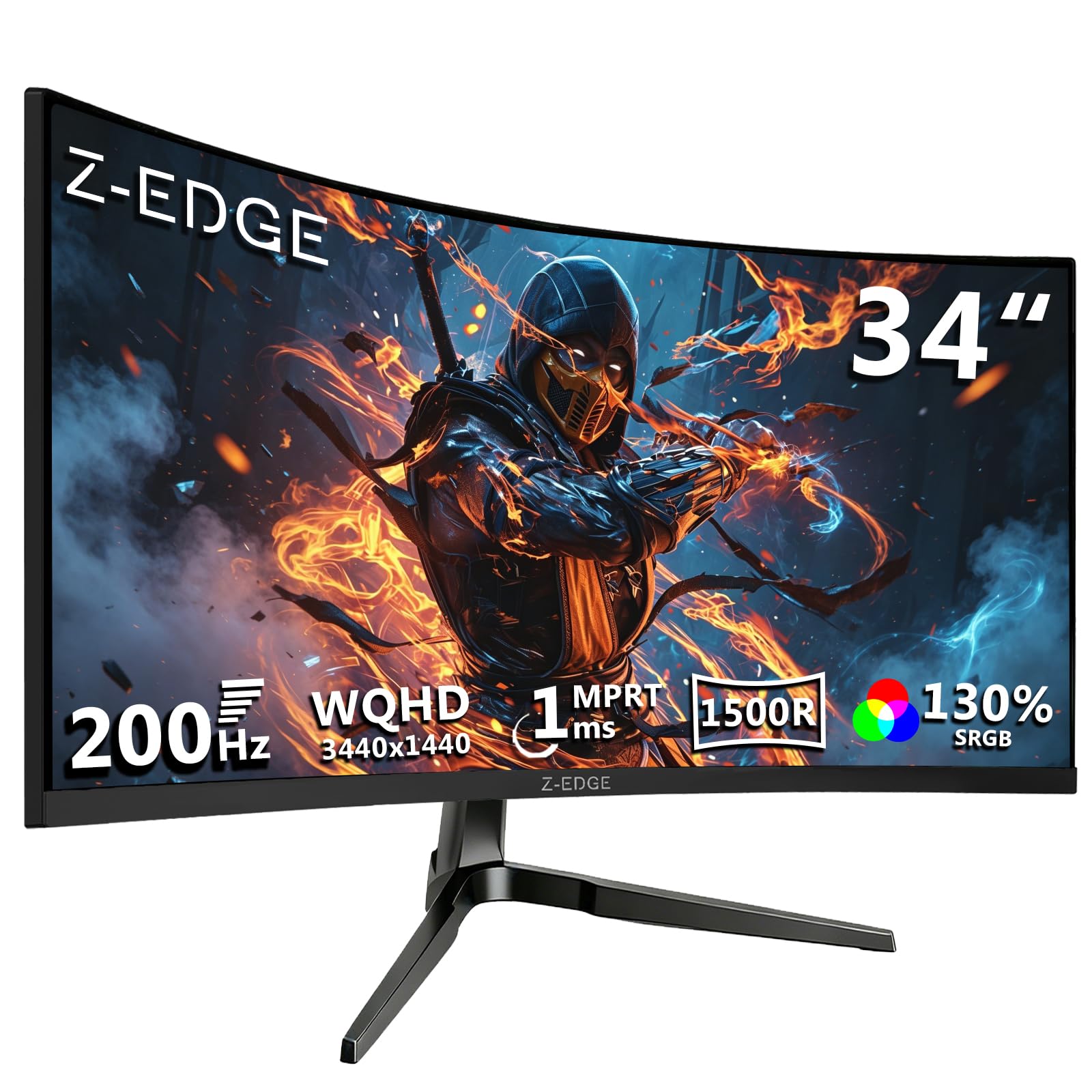 Z-EDGE 34インチ WQHD IPSモニター Z-Edge 34 Inch Ultrawide Curved 3440x1440 UWQHD Gaming Monitor