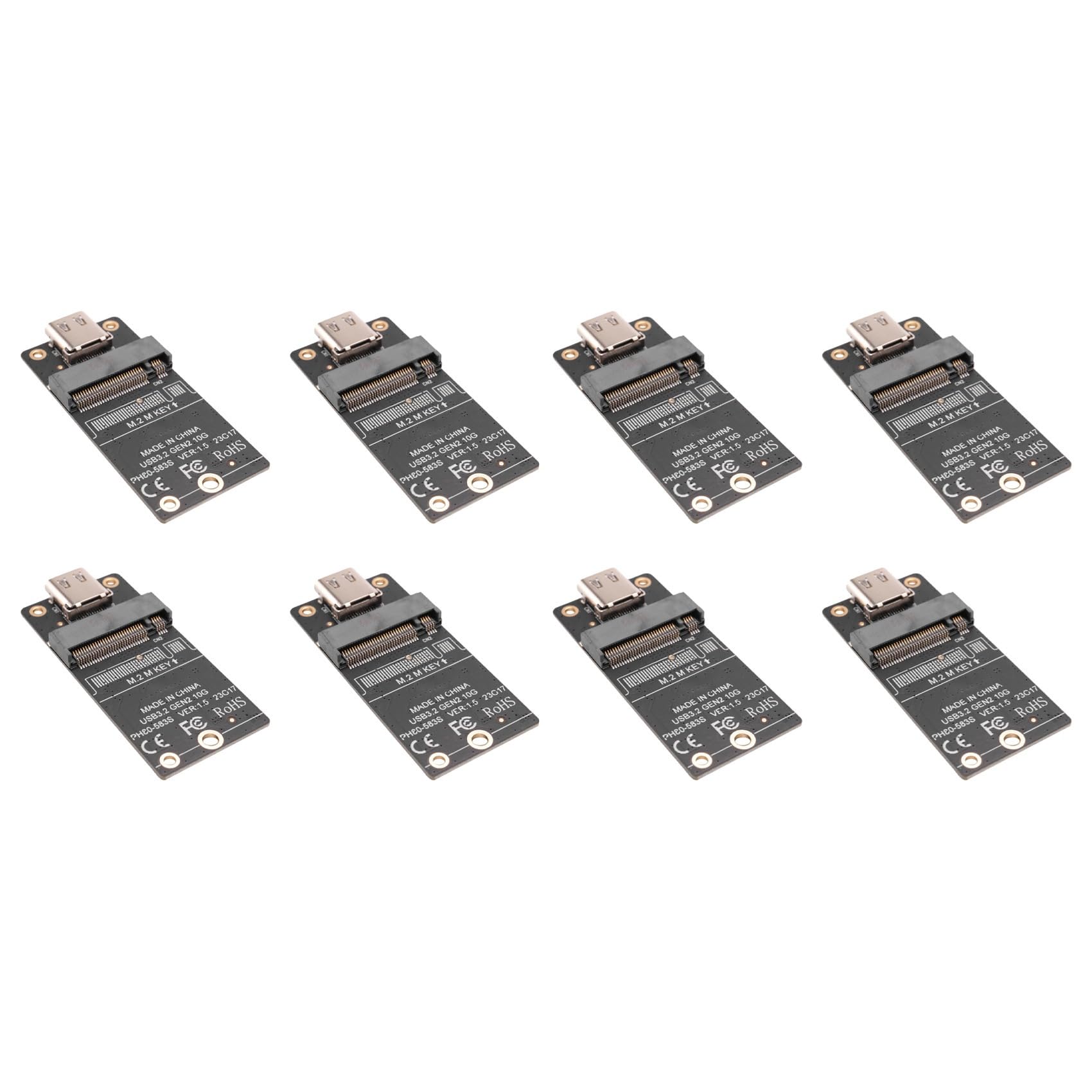 8X M.2 na typ C SSD adapter obudowy M2 NVME płyta pośrednia JMS583-Chip 10 Gbit/S obsługuje 2230 2242 2260 SSD