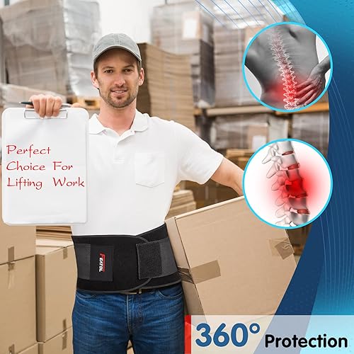 Miniatura 34 de Soporte de espalda de tamaño extra grande para dolor de espalda inferior (XXXL) Negro -,Rosa,Marrón,Gris