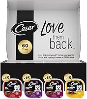 Vista 13 de Cesar - Paquete variado de comida húmeda para perros en trocitos en salsa, pan con salsa clásico con sabor a churrasco y pollo a la parrilla, 3.5