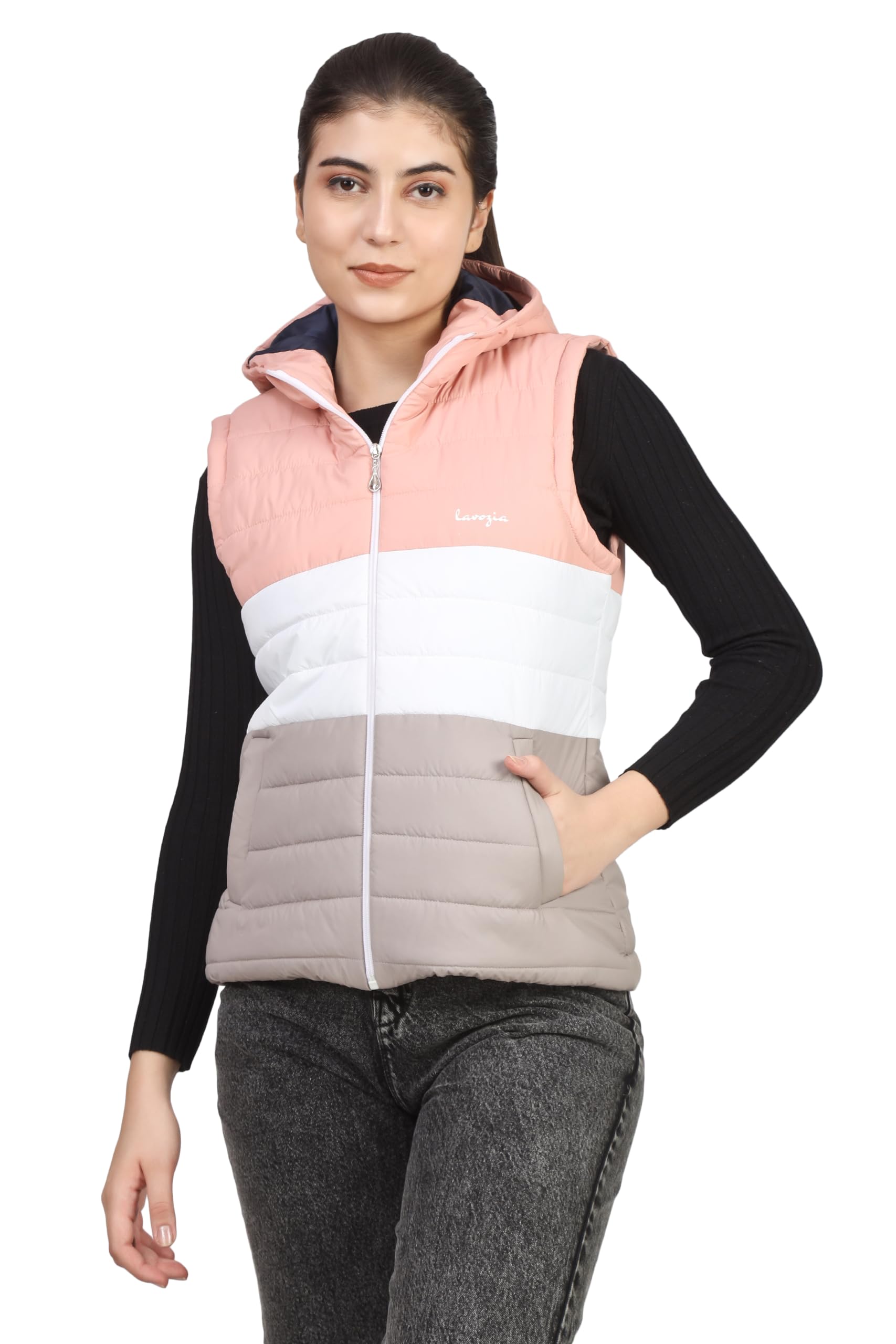 Lavozia Women Standard Length Polyester Blend Jacket Stylish Solid Color Stylish Jacket For Women