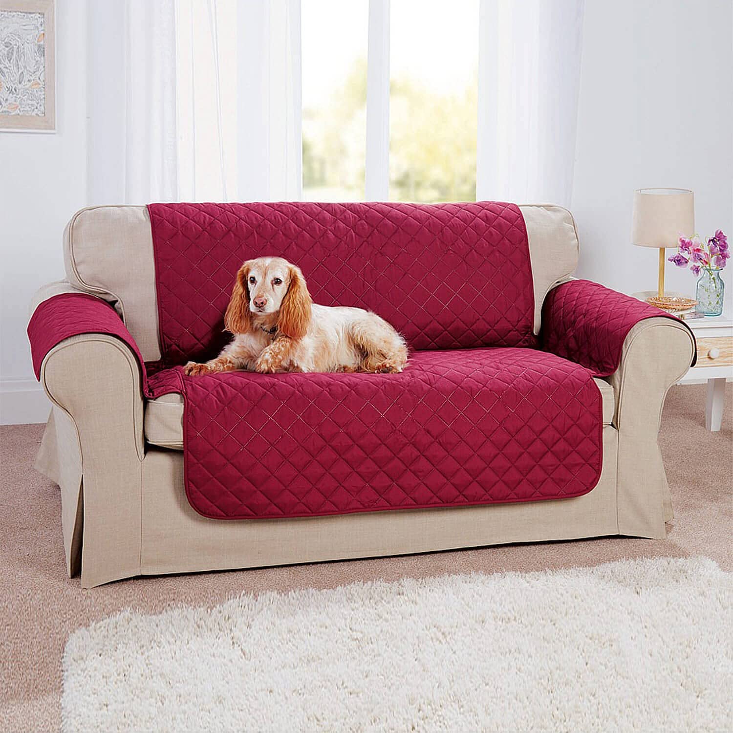 Coopers Of Stortford Brown Quilted Armchair/2 Seater/3 Seater Sofa Settee Reversible Furniture Protector (3 Seater, )