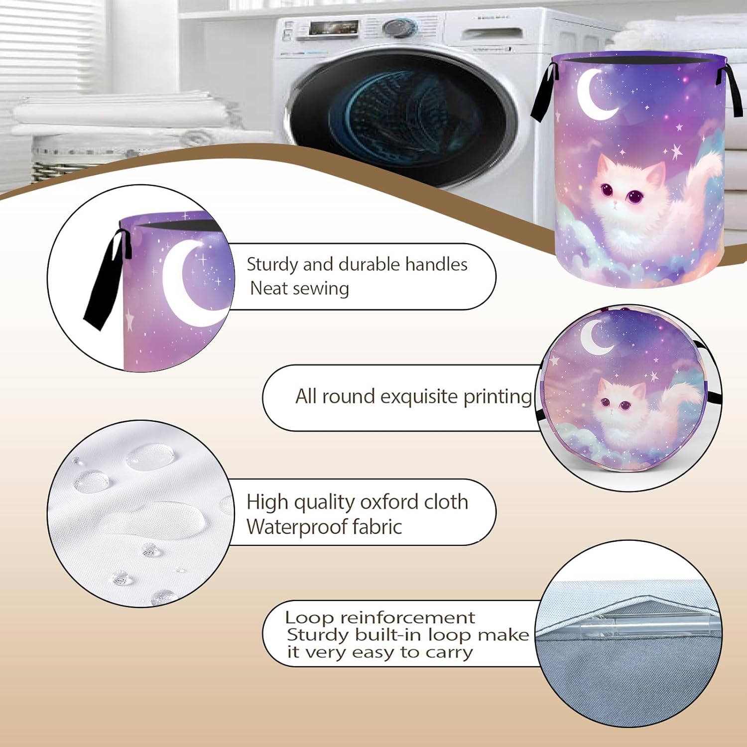 Autumn Deer Forest Laundry Basket,Rustic Dirty Clothes Hamper,Fall Wildlife and Woodland Storage Bin Gifts,Waterproof Oxford Cloth Baskets for Bathroom,Bedroom,Home Decoration(19.7" x 15.8")