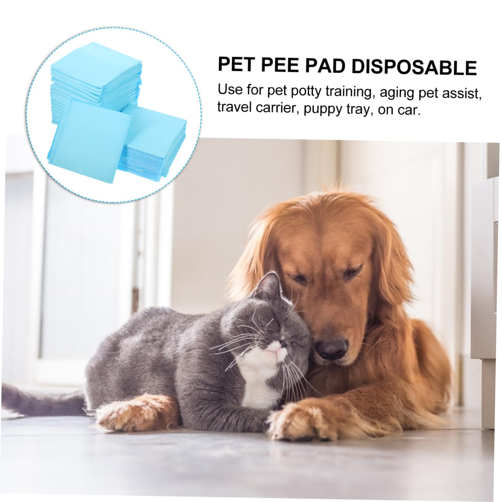Didiseaon 50pezzi Tappetini Igienici Assorbenti e Impermeabili Per Cani e Gatti Confezione Da Perfetti Per Addestramento Di Animali Domestici Adatti Climi Umidi Per Uso Gabbie Di Piccoli