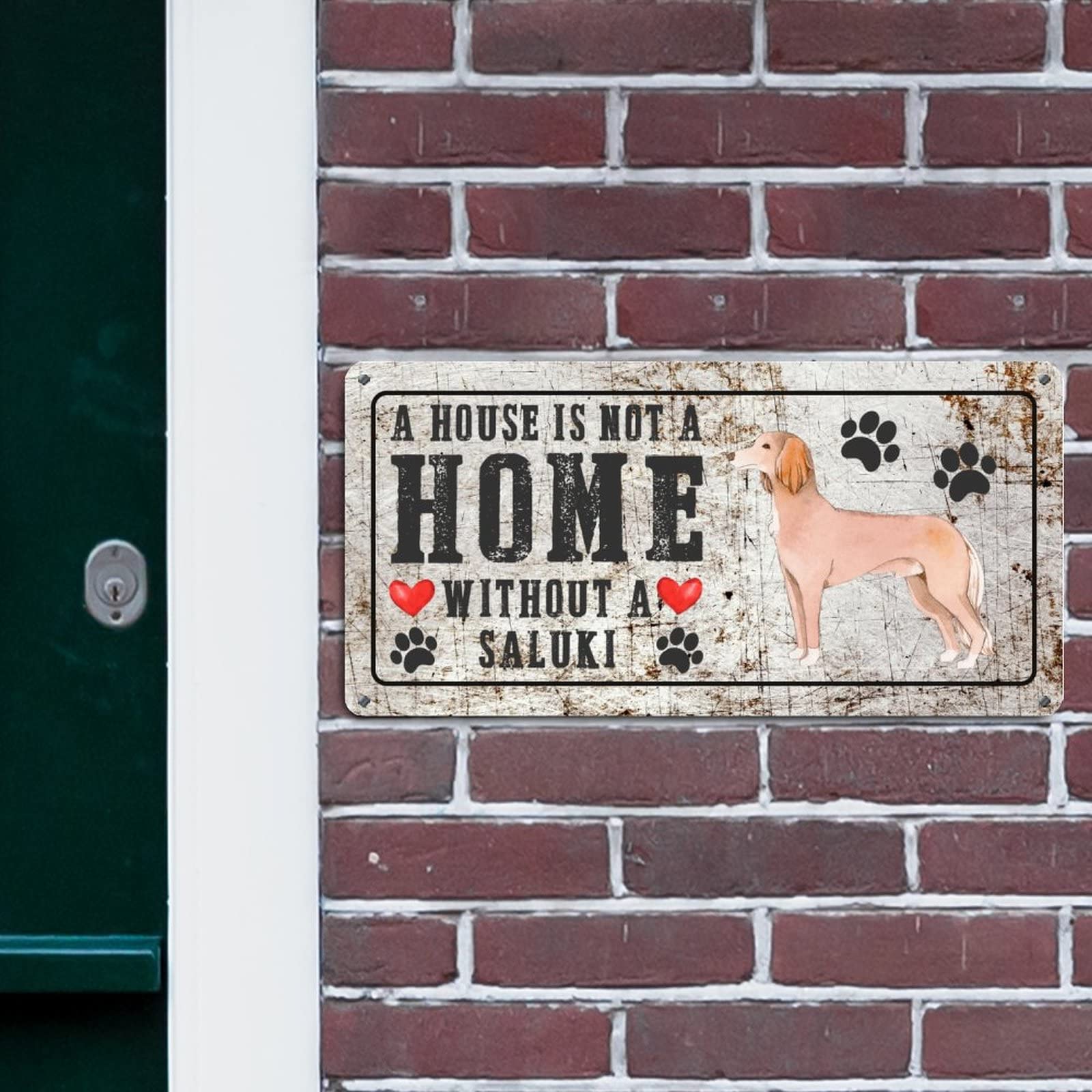 KIOZIY Targa In Metallo Dog Kisses Fix Everything – 10,2 X 40,6 Cm, Decorazione Da Parete Per Amanti Dei Cani, Regalo Per Mamma
