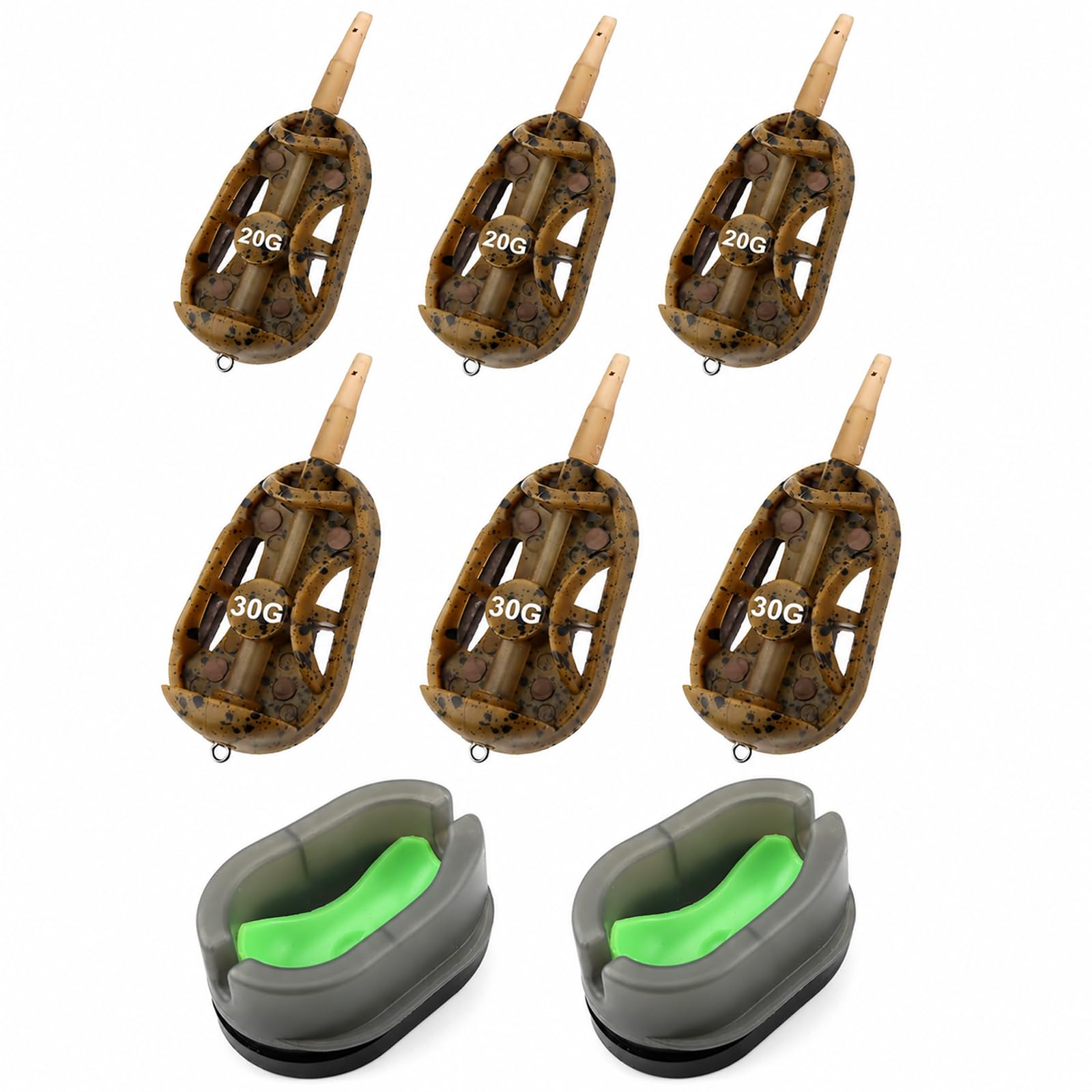 8PCS Method Feeder Set, 20g 30g Inline Feeders with Quick Release