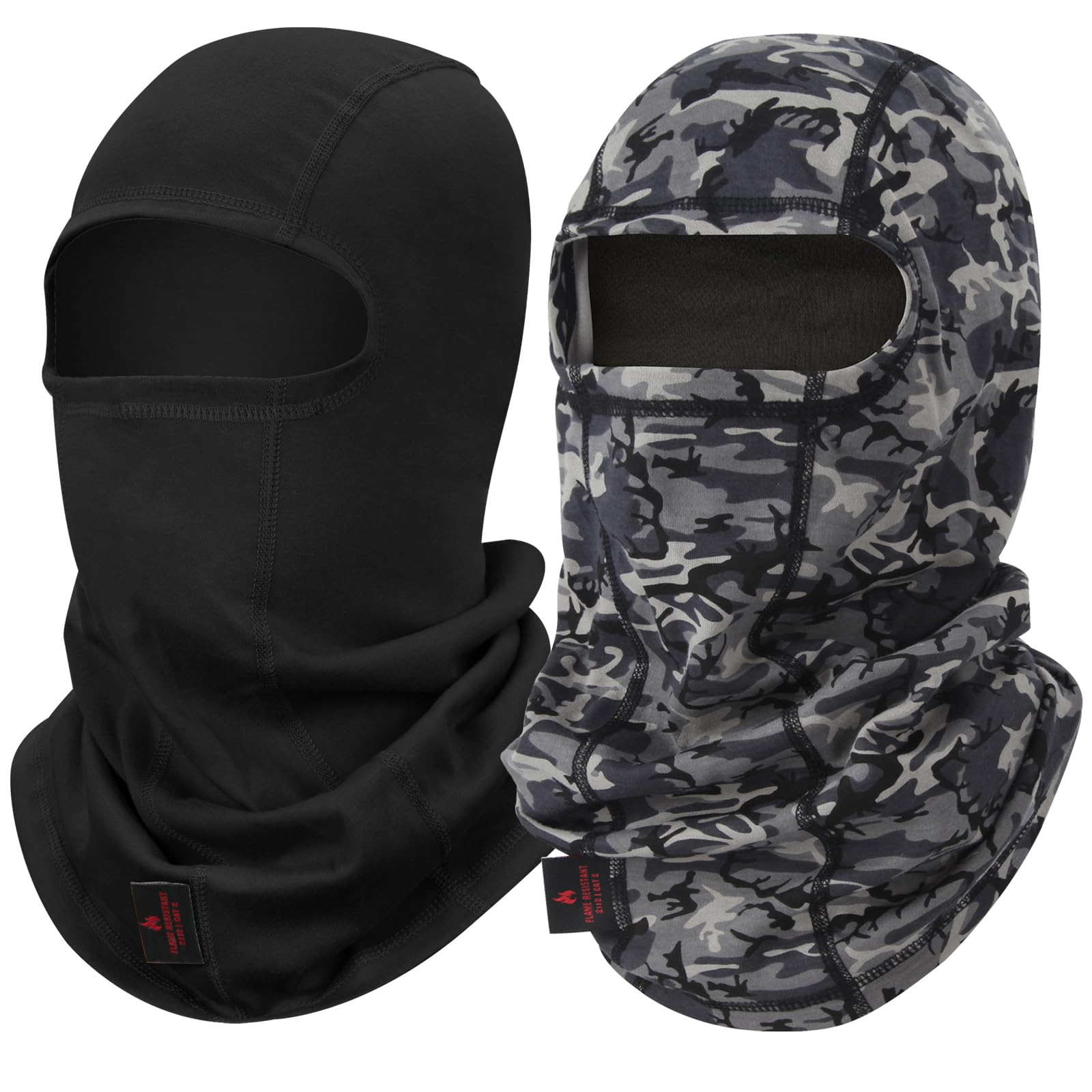FR Face Mask for Men – Fire Resistant Balaclava Welding Head Cover, 100% Cotton Full Face Hood &amp; Neck Protector