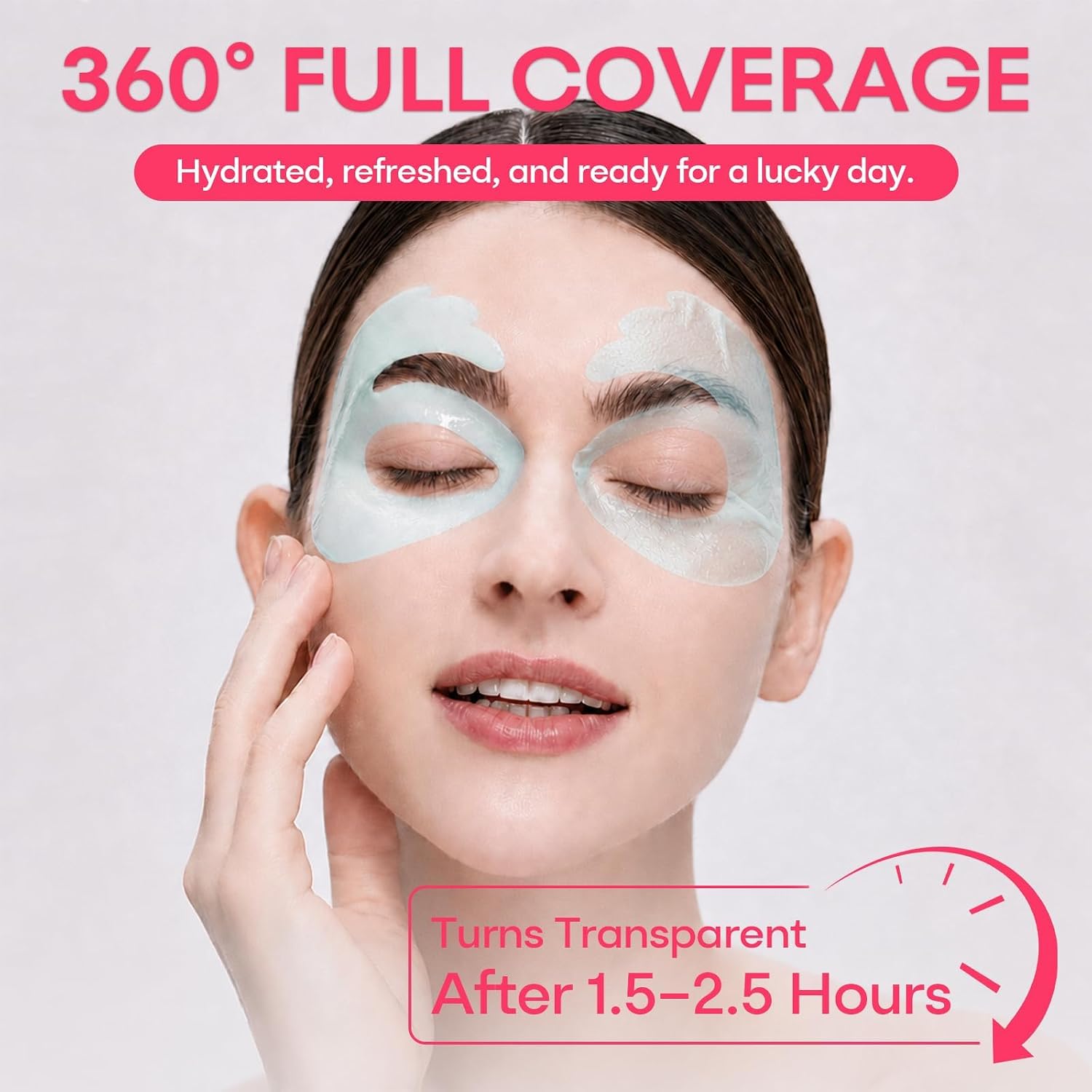 Collagen Eye Mask for Dark Circles, 6 Pairs | 360° Fit OK Sleeping Eye Mask, Hydrogel Under Eye Patches with Caffeine Collagen, Overnight Eye Skincare, Mystery White