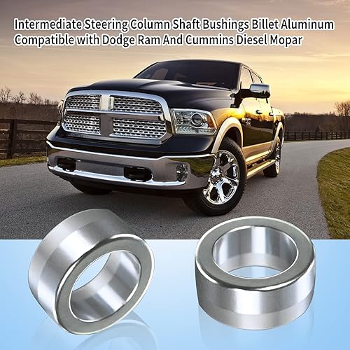 Miniatura 6 de 1 par de bujes de eje de dirección intermedios vástago de columna 6061-Billet aluminio 2003-2019 buje 1500/2500/3500/4500/5500, apto para Dodge Ram