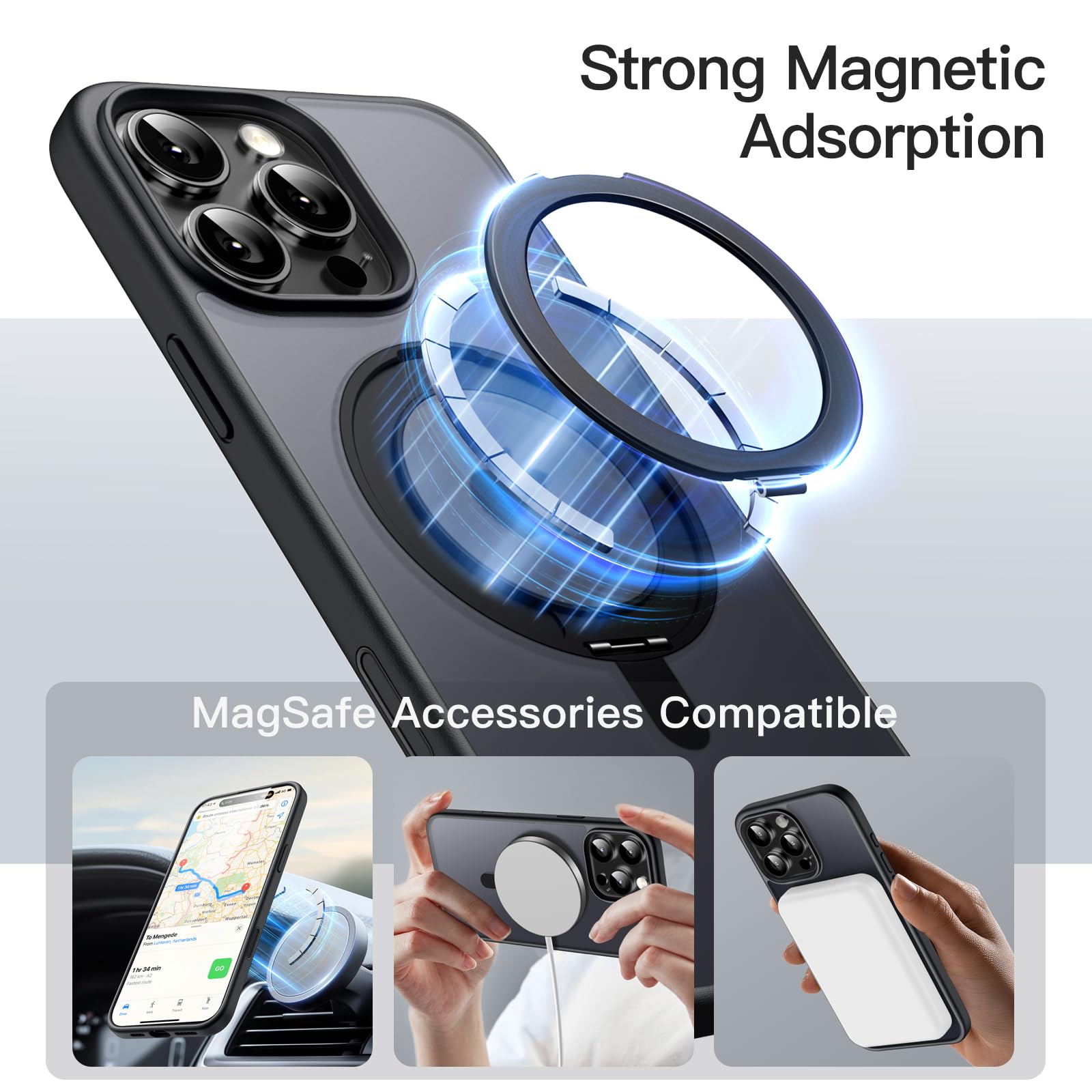 Coque IPhone 16 Pro 6,3" Magnétique Avec Bouton Caméra - Compatible MagSafe - Dos Mat Antichoc - Coloris Titane Naturel - 10