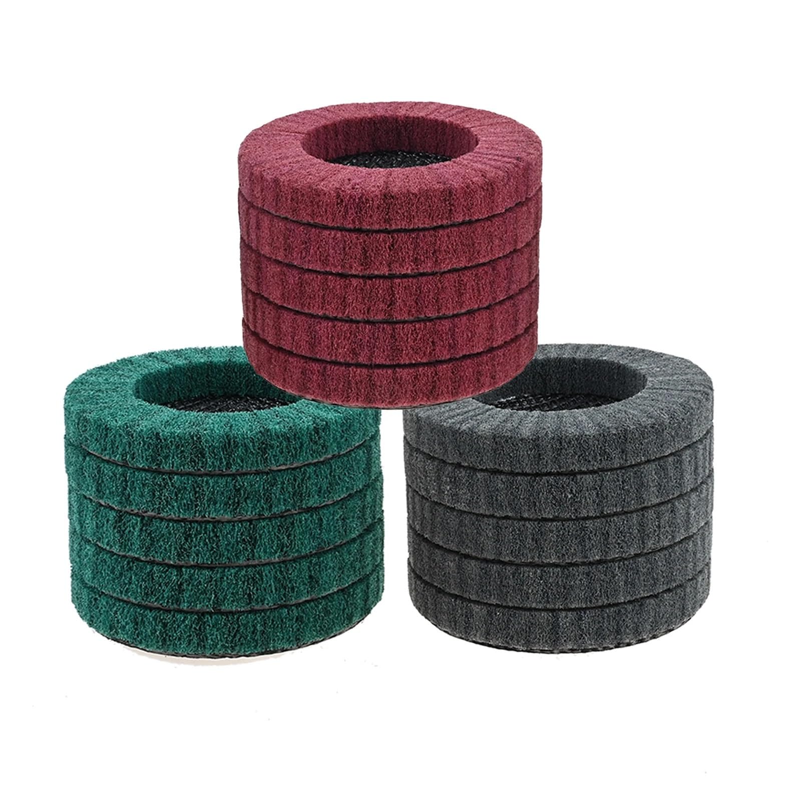 Disco de pulido con solapa fibra nailon, 15 Uds., 115mm, para amoladora angular, eliminación óxido, desbarbado, grano 180/320/600