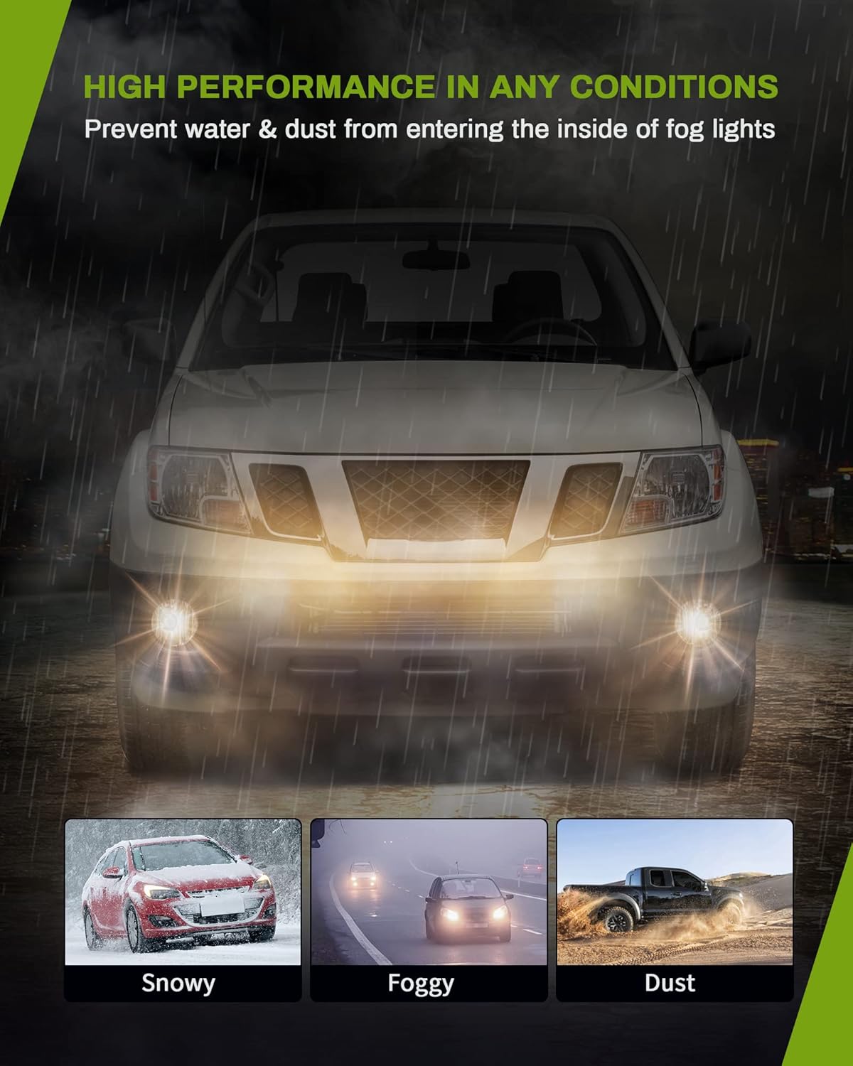 AUTOSAVER88 Fog Lights Compatible with 2005 2006 2007 2008 2009 2010 2011 2012 2013 2014 2015 Xterra & 2010 - 2019 Frontier Fog Lamps, with H11 12V 55W Bulbs ,Wiring Harness and Switch : Automotive