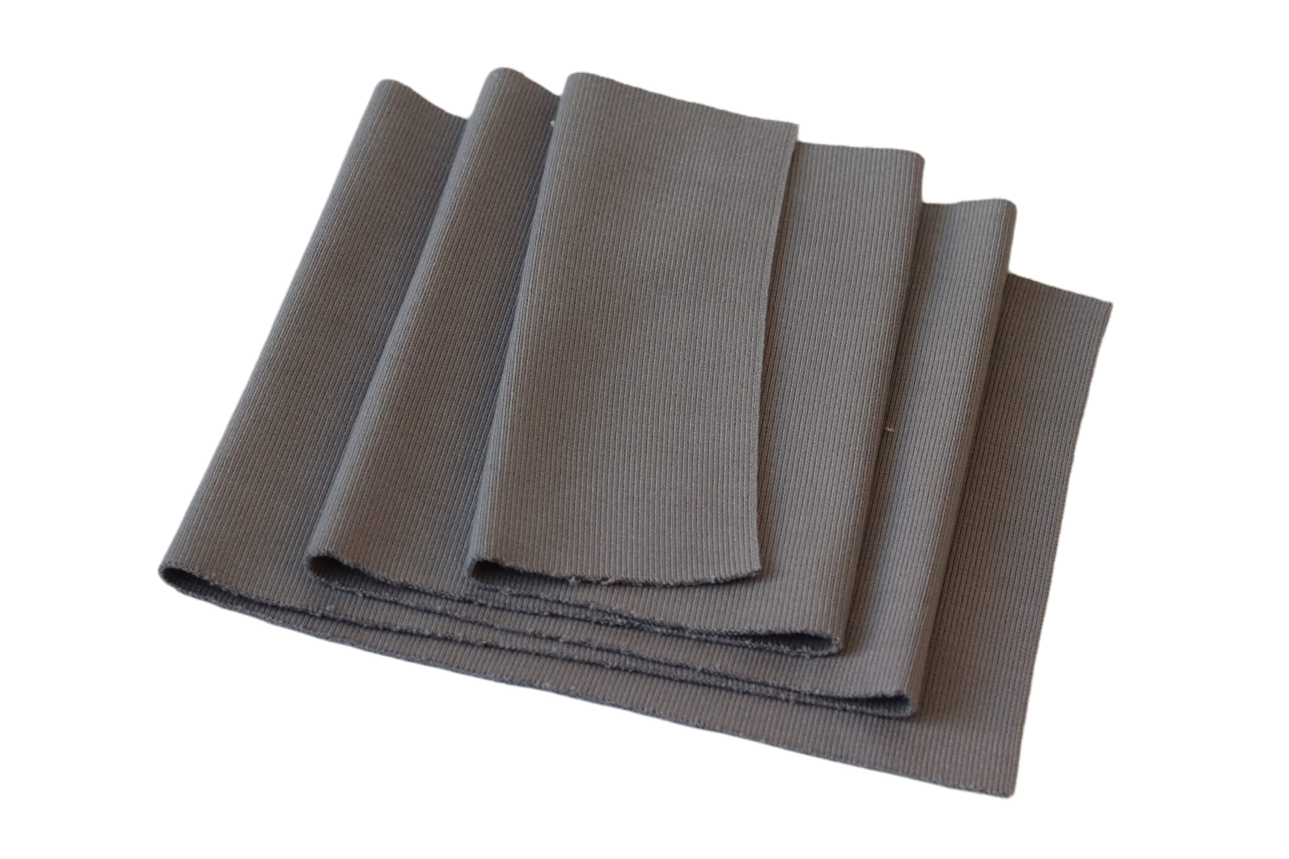 TinaKim Ribbing Knit Fabric, for Waistbands Collar Cuffs Material (Strip of Cyan, 40x8in)