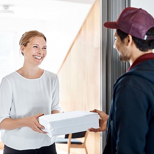 Miniatura 7 de EIt Sobres de polietileno blancos, paquete de 100, suministros de embalaje para pequeñas empresas, bolsas de envío, sobres de envío, fuerte