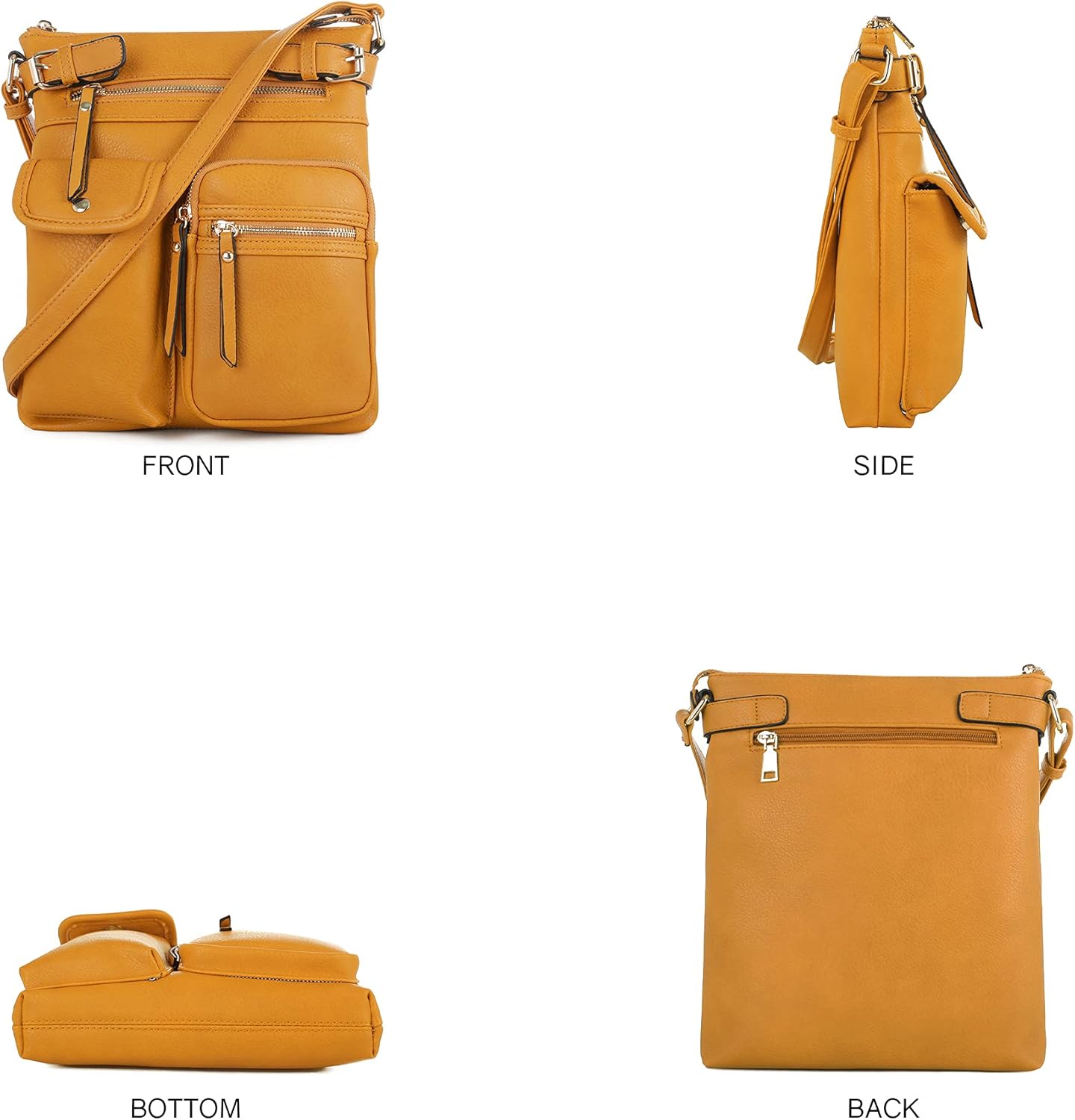 SG SUGU Katie Lightweight Medium Crossbody Bag Shoulder Bag with Multi Pocket for Women - Image 3