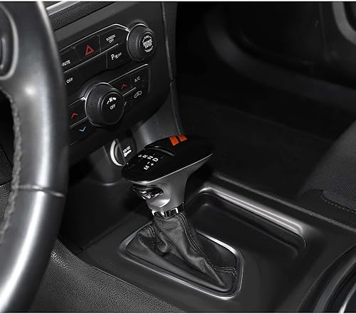 Miniatura 7 de Hoolcar Cubierta interior de la perilla de la palanca de cambios de ABS, cubierta protectora de decoración compatible con Dodge Charger & Challenger