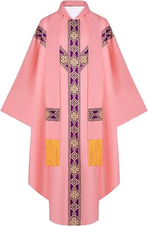 Catholic Chasuble Vestments Church Priest Vestments Costume Clergy Chasuble Costume Outfit Robe Adult
