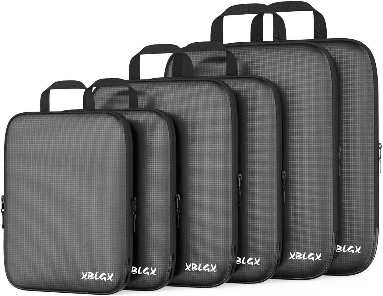 6 Set Compression Packing Cubes for Travel, Suitcases and Carry On, Luggage Organizer Bags for Travel Accessories 6 Set Compression Packing Cubes for Travel, Suitcases and Carry On, Luggage Organizer Bags for Travel Accessories