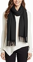 BFONS Women's Winter Cashmere Feel Scarf Shawl Wrap - Soft Pashmina Long Shawls for Wedding Party, Pure Color 77x26"