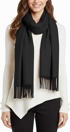 BFONS Winter Sarf for Womens, Fashion Long Shawls Wraps Pure Color, Cashmere Scarf Pashmina Shawls Wraps for Wedding Party