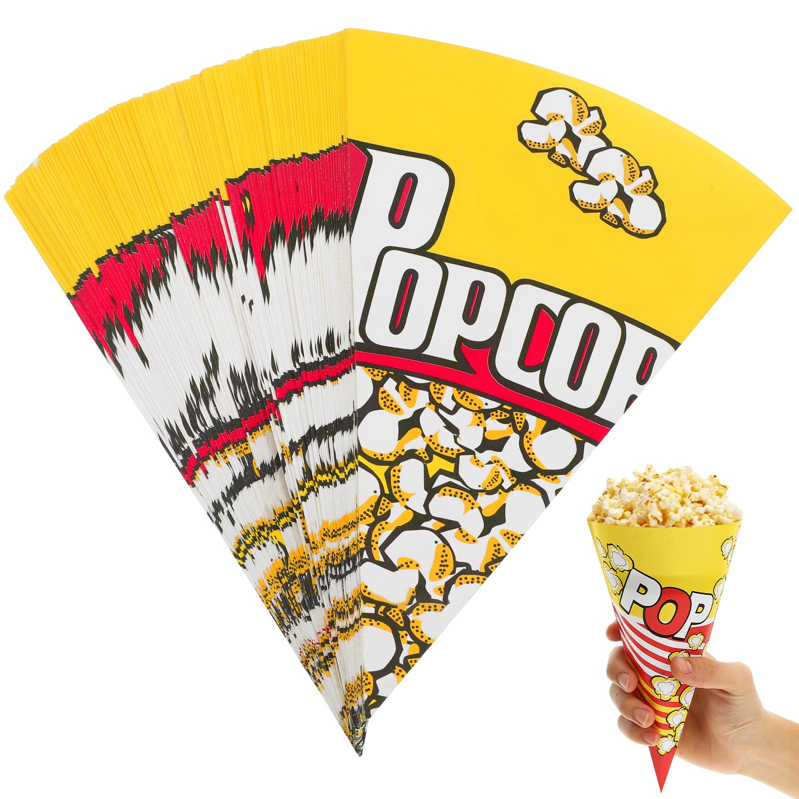 Sacs à popcorn en papier cône TOYANDONA boîtes de collation bonbons anniversaire et théâtre