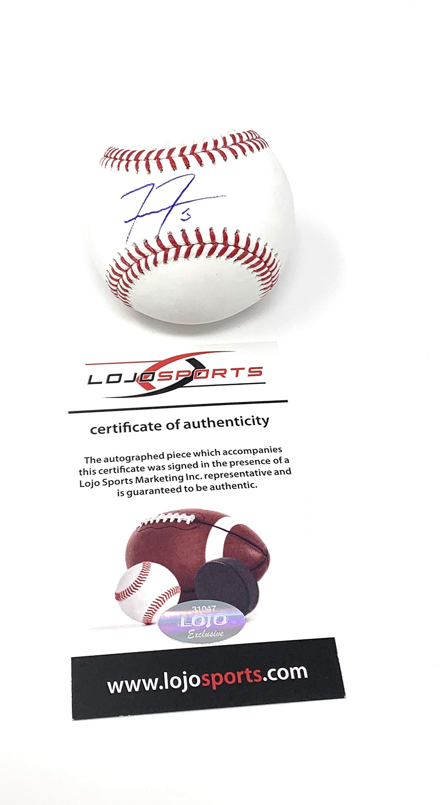 Freddie Freeman Atlanta Braves Signed Autograph Official MLB Baseball Lojo Sports Authentic Certifie
