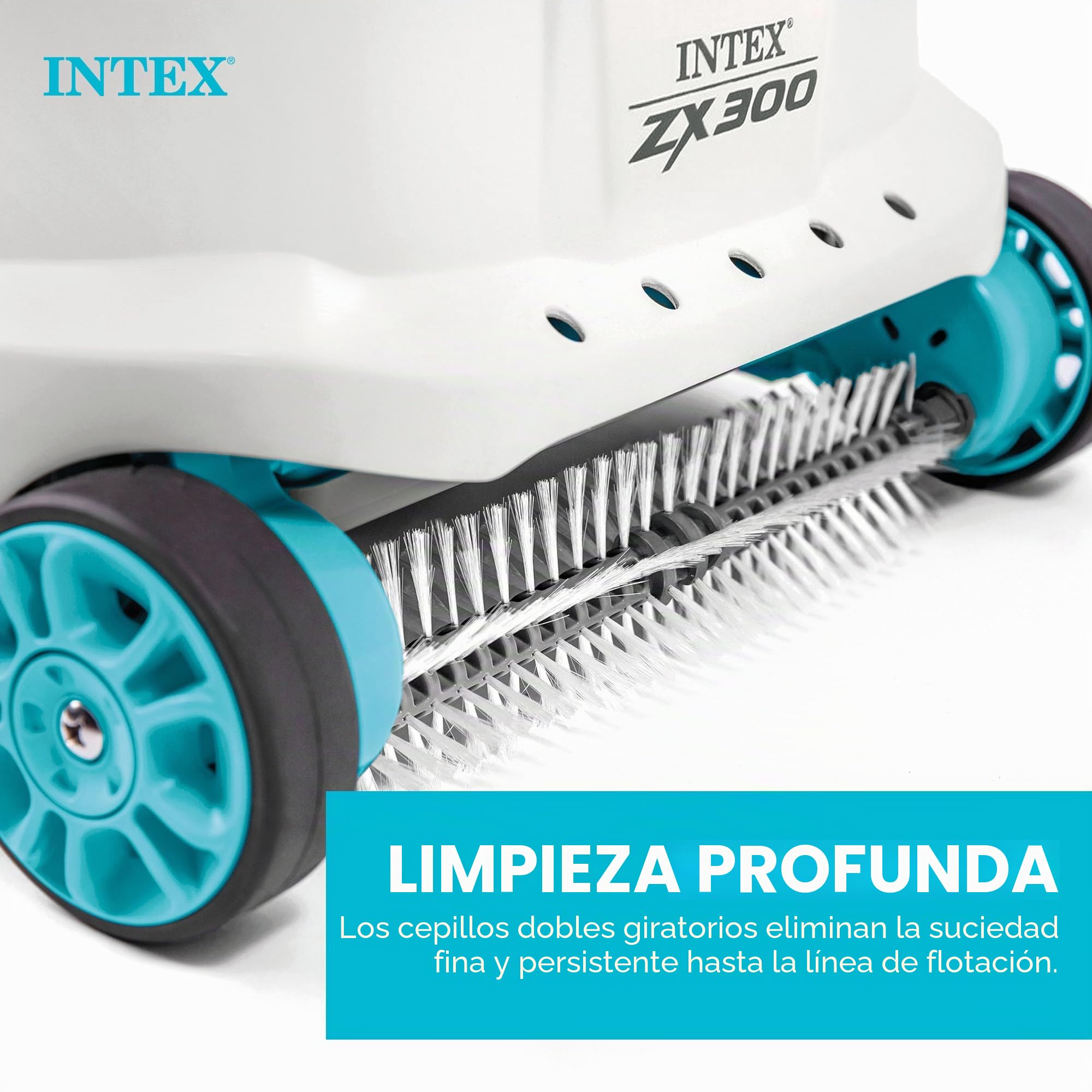 Intex 28005E ZX300 Deluxe - Limpiador automático de Piscinas, Color Gris | 28005E - Para piscinas grandes sobre el suelo - Succión de agua - Flujo de bomba requerido: 1.600 - 3.400 GPH