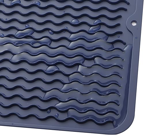 Miniatura 620 de Tapete de silicona para secado de platos para múltiples usos, fácil de limpiar, ecológico, resistente al calor, tapete de silicona para encimera