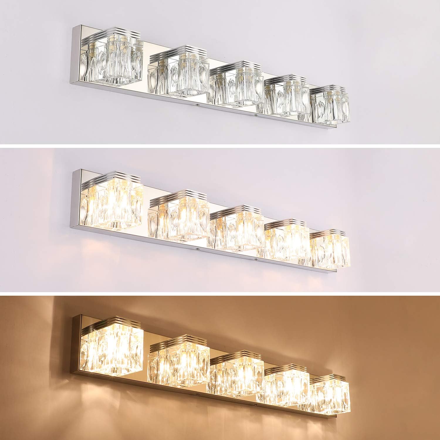 Review 7Degobii Bathroom Vanity Light Fixtures 5 Lights in Washroom top Mirror Wall Sconces Lighting Lamps 33.4 Inch, Modern Crystal Wall Sconce Lamps in Bedroom Living Room Hallway (G9 Bulb Excluded) 🔥 Crazy Deals 7Degobii Bathroom Vanity Light Fixtures 5 Lights in Washroom top Mirror Wall Sconces Lighting Lamps 33.4 Inch, Modern Crystal Wall Sconce Lamps in Bedroom Living Room Hallway (G9 Bulb Excluded)