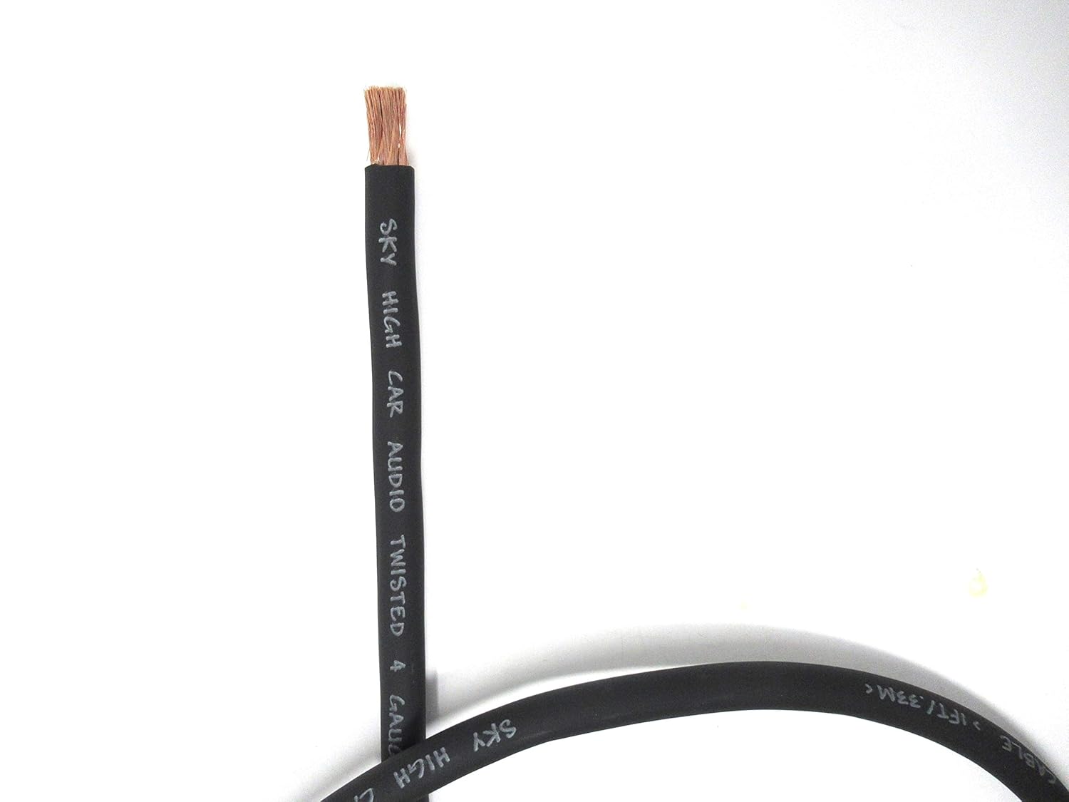 5 ft OFC 4 Gauge Oversized Black Power Ground Wire Sky High Car Audio