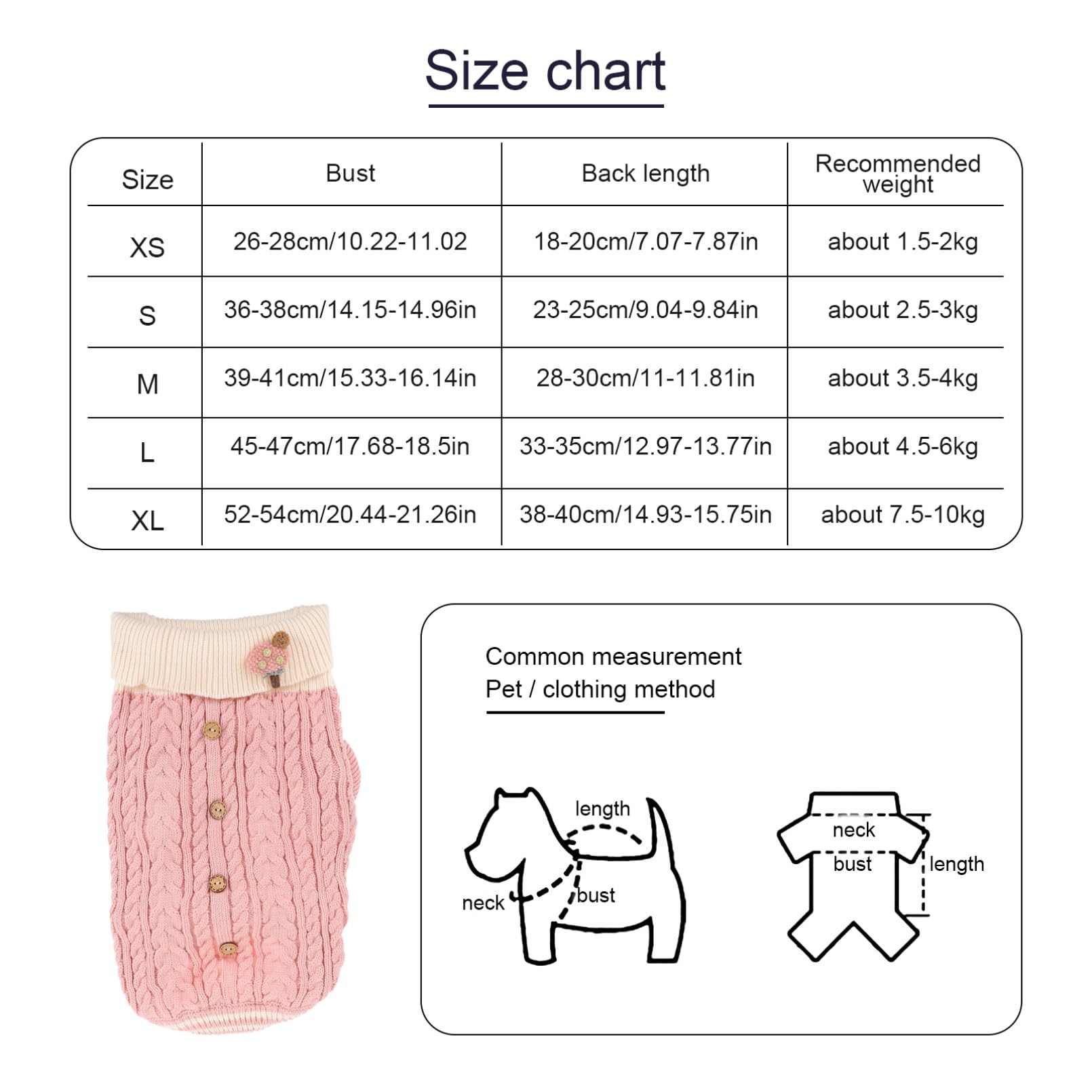 Sosoport 3pièces Pull pour Chiens avec Vêtement Hiver pour Chiens Petits Costume Confortable Et