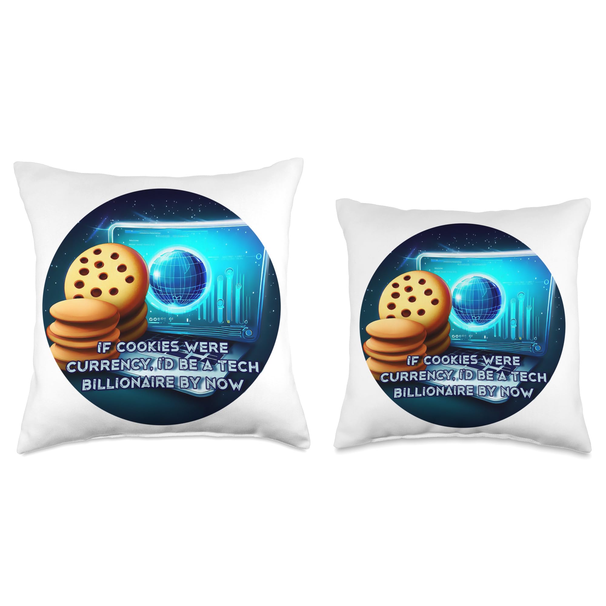 Amazon.com: Look by Lau Crypto Cookies Design. Become a Millionaire with  Every Byte Throw Pillow, 16x16, Multicolor : Home & Kitchen