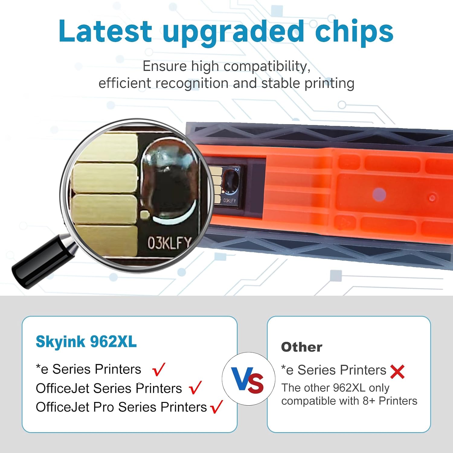 Skyink 962XL Ink Cartridges Compatible for HP 962 XL Black Color Combo Pack HP962XL for OfficeJet Pro 9010 9010e 9015 9015e 9020 9018 9025 9025e 9012 9012e 9018e 9016 Printer Black Tricolor 4 Pack