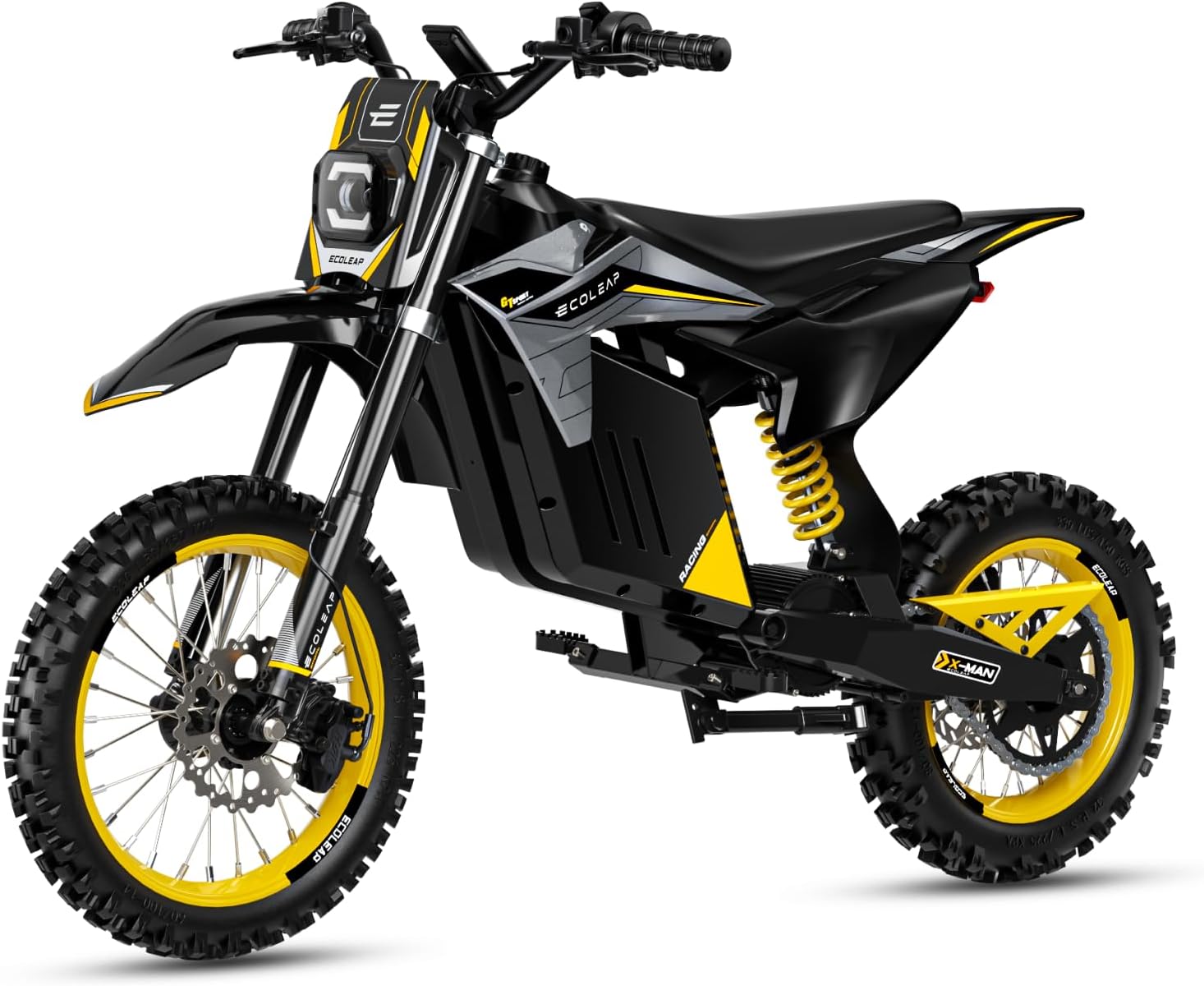 Conqueror X Electric Dirt Bike for Adults Teens, 3500W Peak Mid-Drive eMoto, 37 MPH, 55 Miles Long Range, 48V 21Ah Battery, 400 Lbs Load, NFC Smart Electric Motorcycle