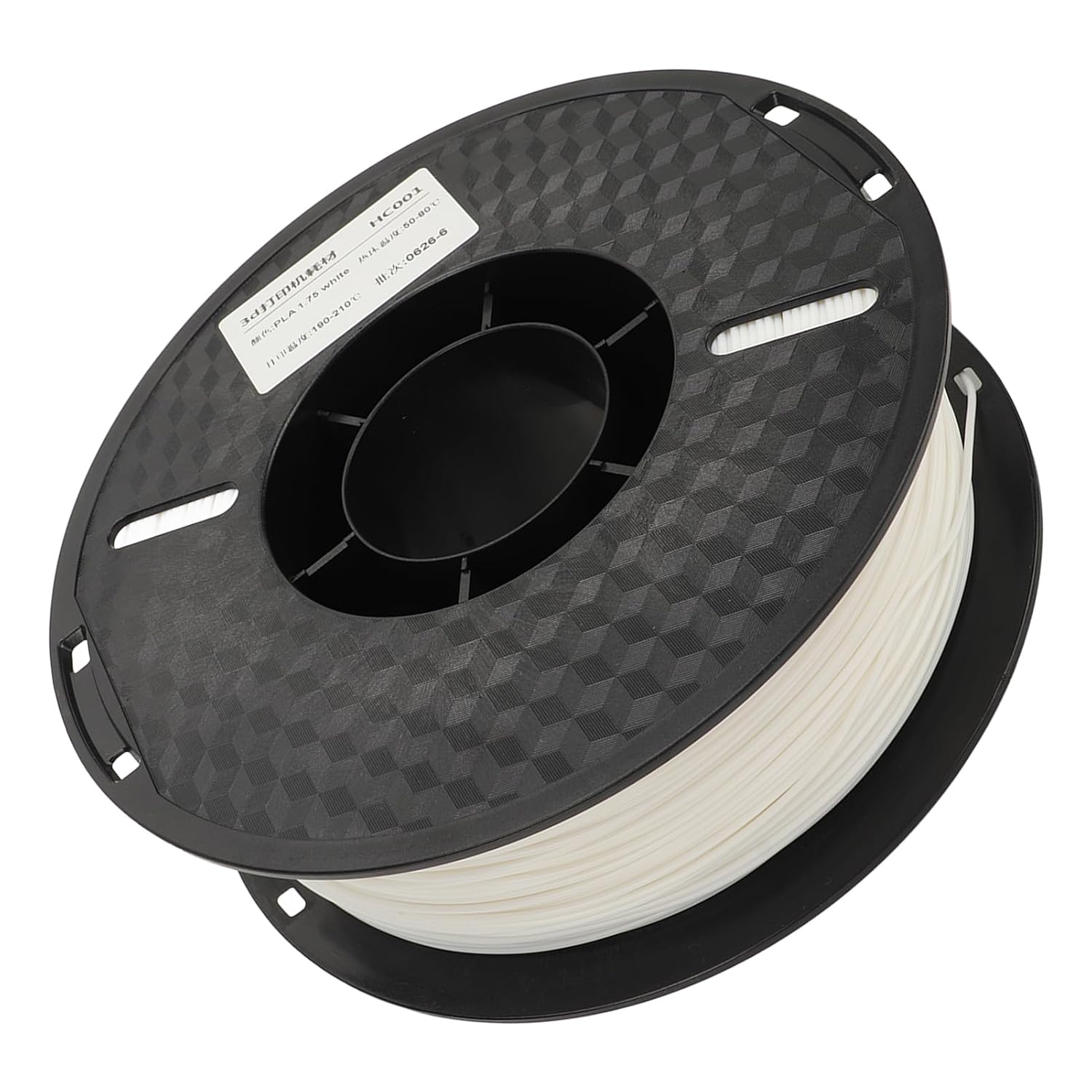 GLOGLOW 3D Printer Filament, Silky Printing 1.75mm Dia X 340m Strong Adhesion Neat Wiring PLA Filament for (White)