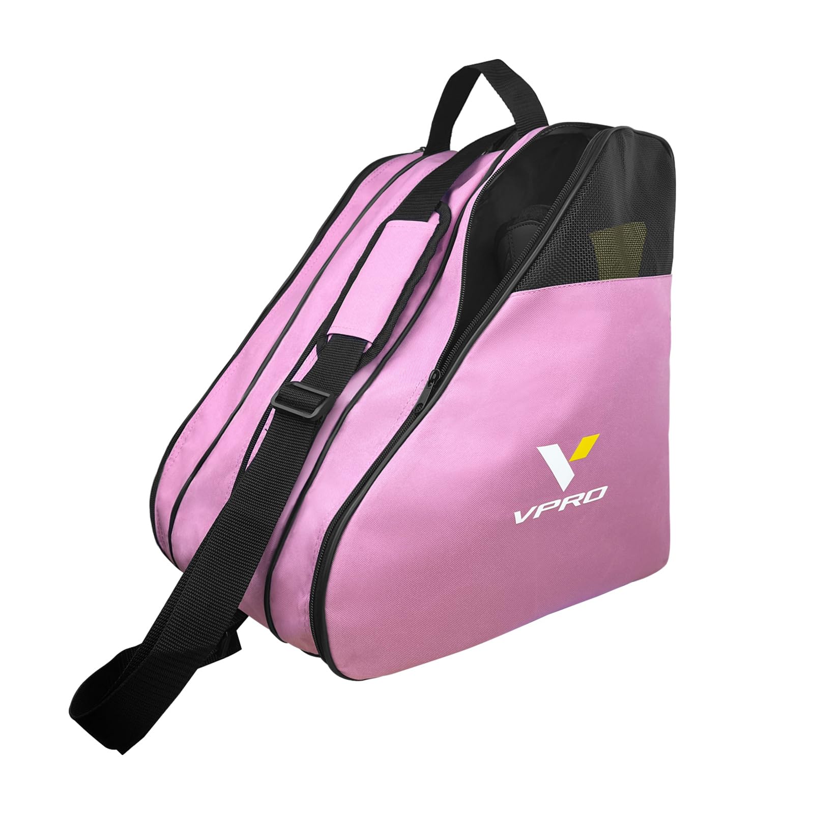 VPRO Bolsa para patines de hielo, bolsa para patinaje en línea, bolsa de patinaje para niños y adultos, con correa y cremallera