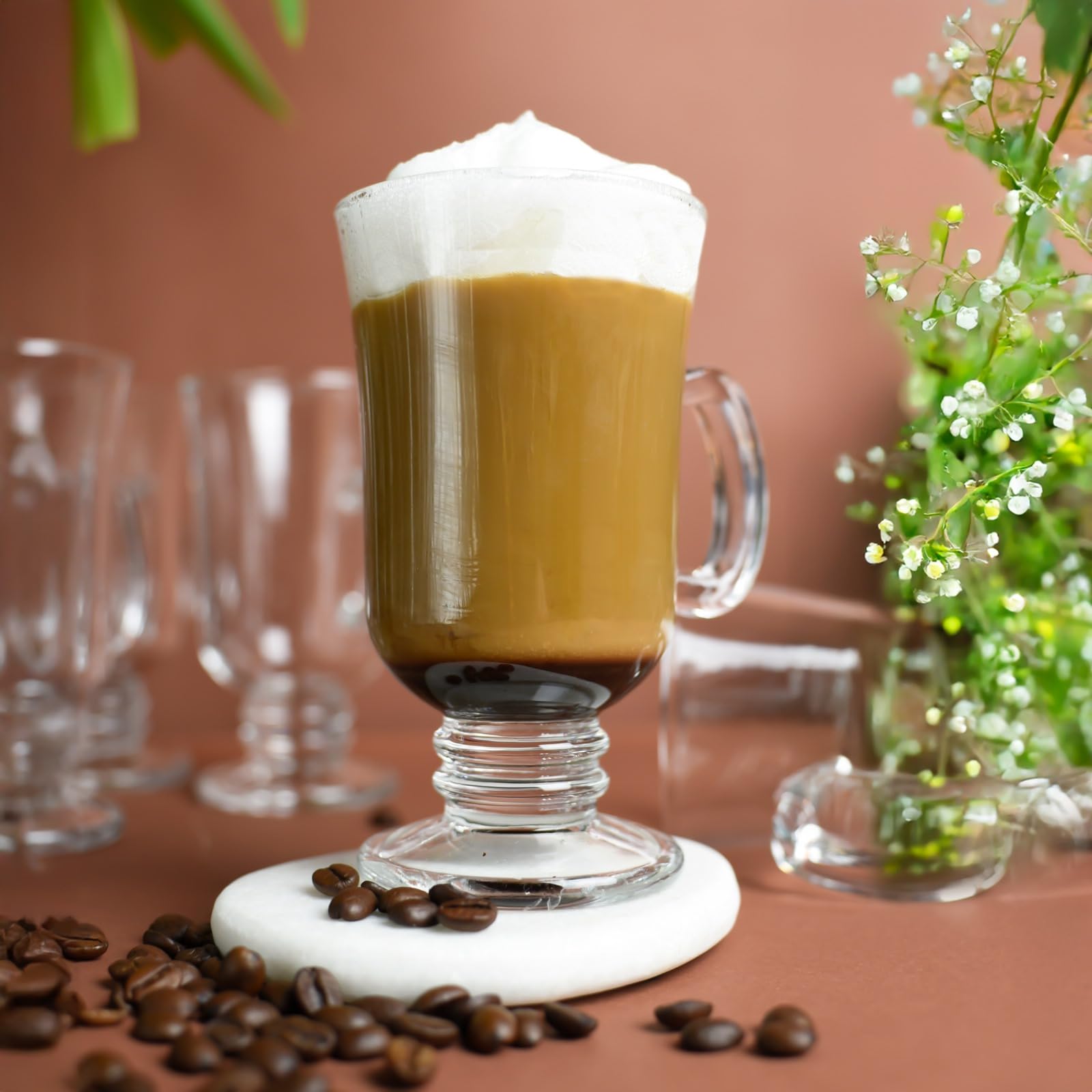 Set De 6 Verres à Macchiato/café Latte 300ml + 6 Cuillères - Marque Sendez - Verre