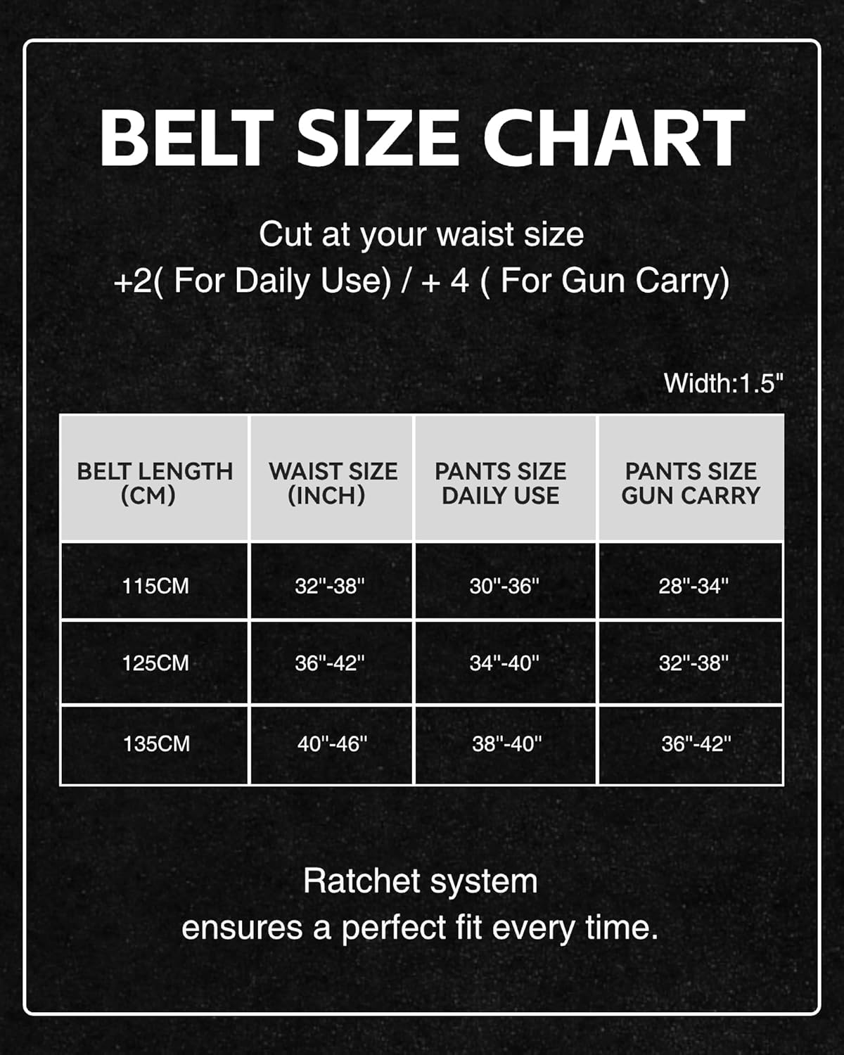 CHAOREN Tactical Belt Men - 1.5" Nylon Gun Belt - Quick Release EDC Work Belts for Concealed Carry Military - Image 7