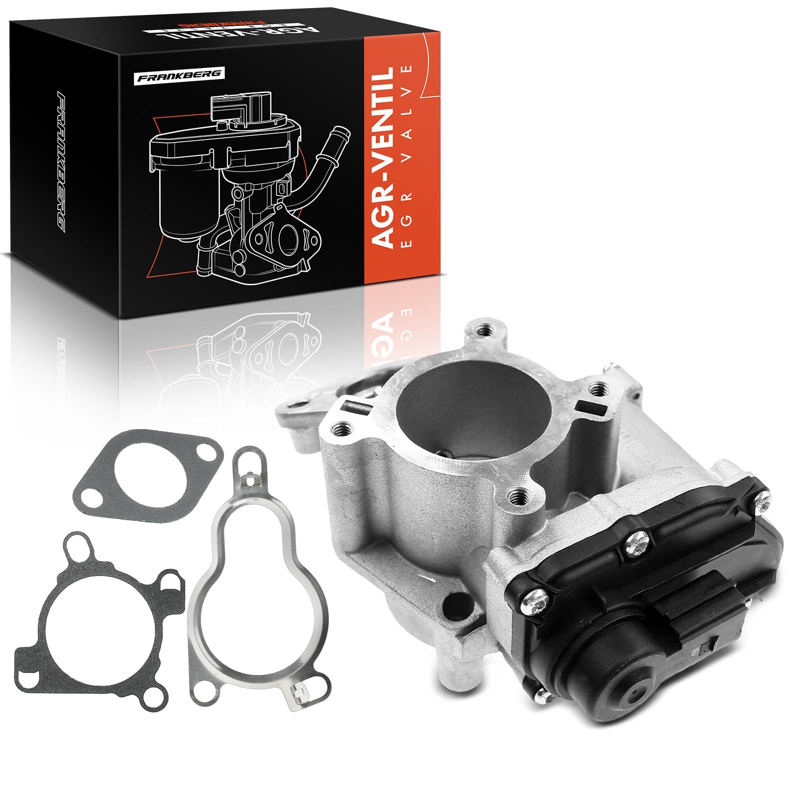 Frankberg Válvula EGR de recirculación de gases de escape 8200327004 | Compatible con: Caja de tráfico II FL, Koleos I HY, Plataforma/chasis Trafic II EL, M.e.g.a.n.e II Estate KM0/1