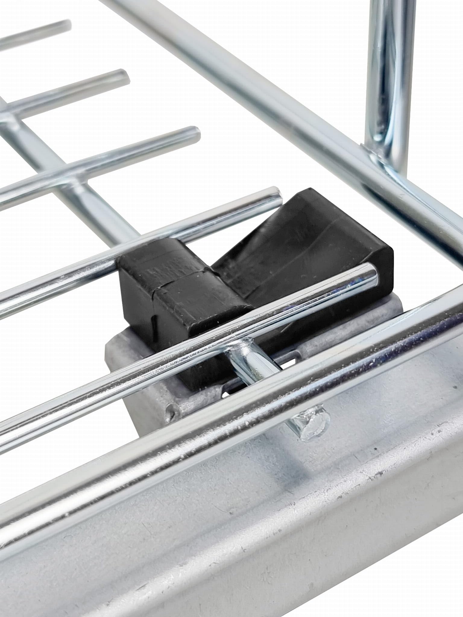 STOLMET Schrankauszug 23 cm für Küchenschrank 30 cm Außenbreite, Schrankkorb mit Vollauszug, Soft-Close, 2 Ablagen, 435,5 x 455 x 230 mm, Silber