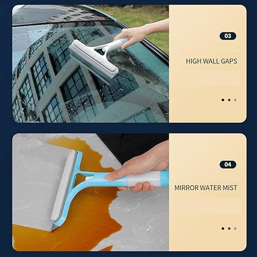 Miniatura 3 de Rascador de vidrio con rociador de agua de doble cara para el hogar, multifunción, limpieza de vidrio, limpiador de baño, lavado del hogar,